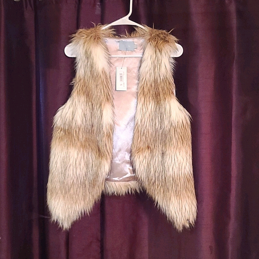 Faux fur vest